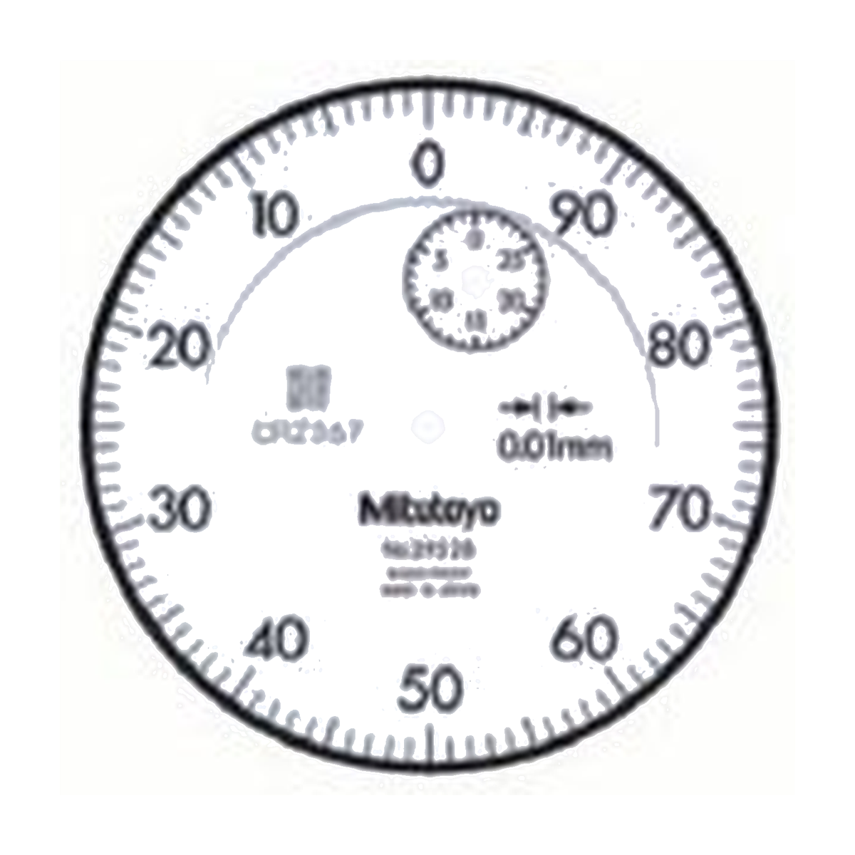 Mitutoyo 2052SB — Comparateur mécanique dos plat 30 mm, 0,01 mm