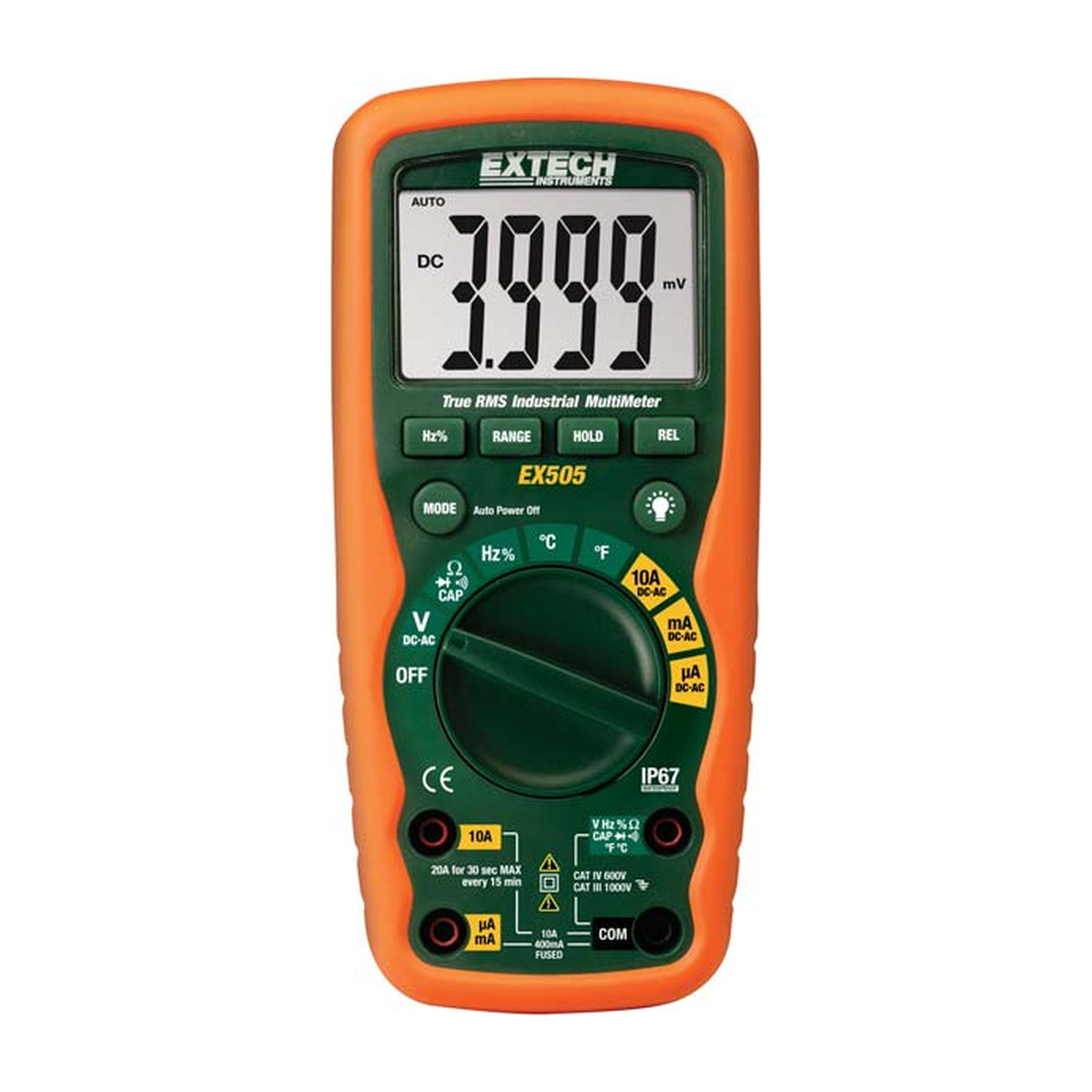EXTECH EX520 — Multimetre industriel True RMS 11 fonctions